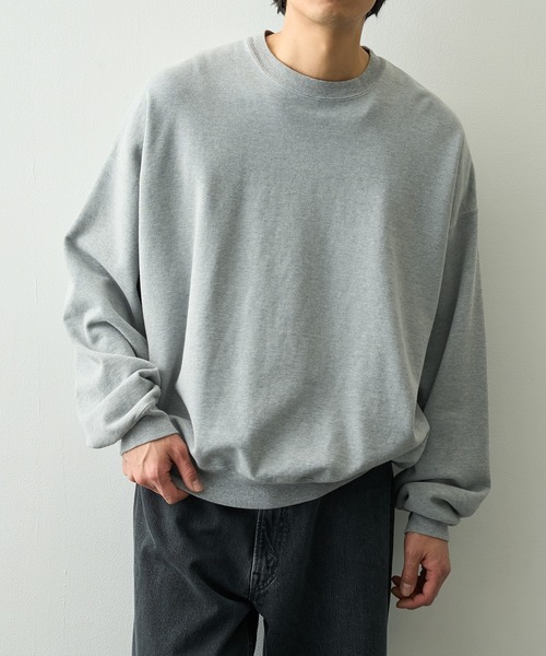 REMI RELIEF（レミレリーフ）スウェット RELIEF/レミレリーフ/別注LW加工裏毛BIGサイズクルースウェット(S REMI トップス