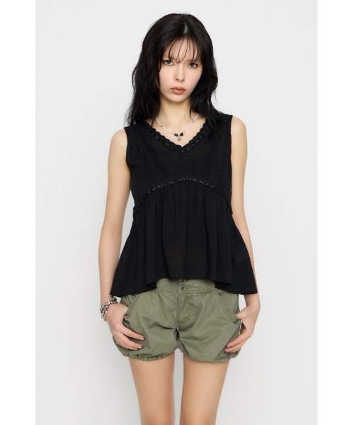 LAGUA GEM（ラグアジェム） タンクトップ ノースリーブ SOFT LACE