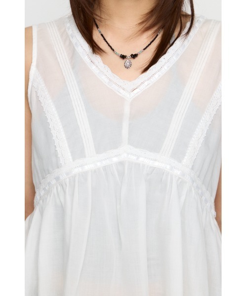 LAGUA GEM（ラグアジェム） タンクトップ ノースリーブ SOFT LACE