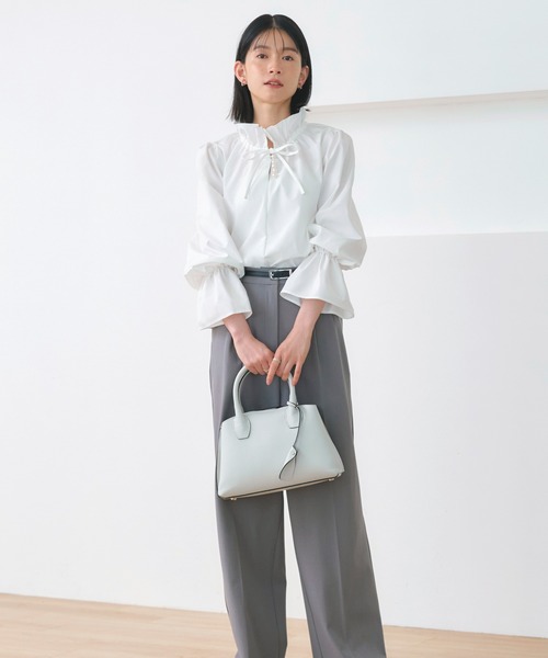 「RUIRUE BOUTIQUE」 長袖ブラウス M グレー レディース_画像3