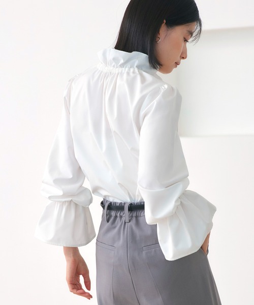 「RUIRUE BOUTIQUE」 長袖ブラウス M グレー レディース_画像5