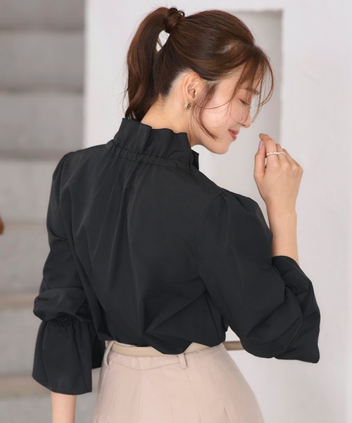 「RUIRUE BOUTIQUE」 長袖ブラウス M グレー レディース_画像8