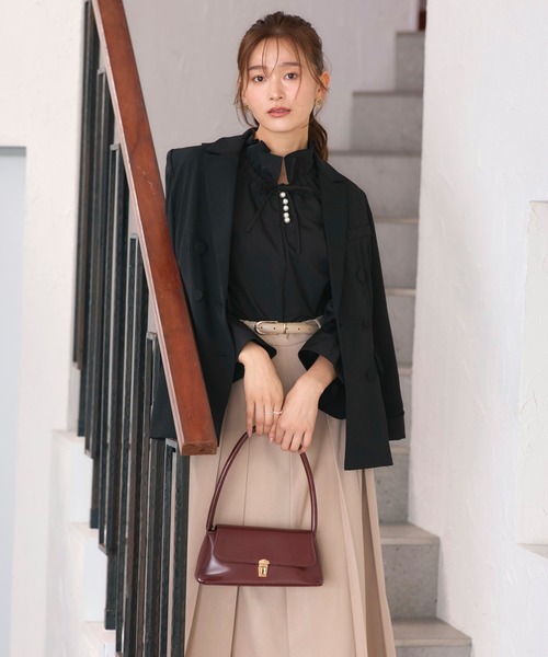 「RUIRUE BOUTIQUE」 長袖ブラウス M グレー レディース_画像9