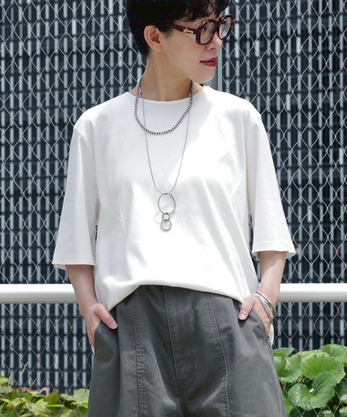 「JOURNAL STANDARD LUXE」 7分袖カットソー FREE ホワイト レディース_画像6