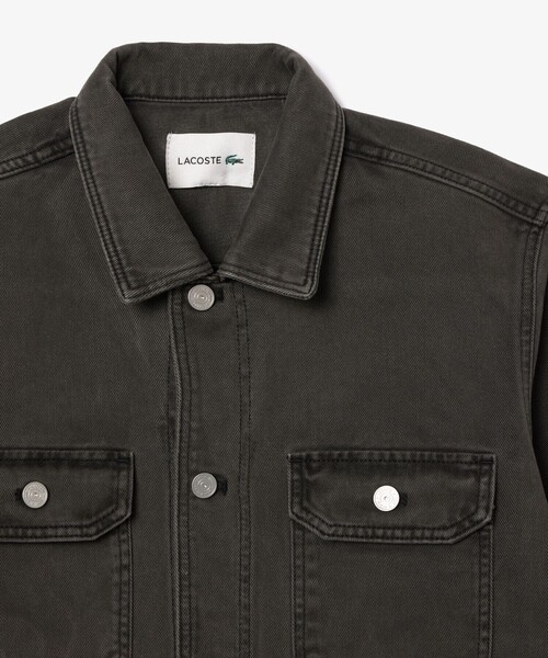 「LACOSTE」 デニムジャケット 40 ブラック メンズ_画像5