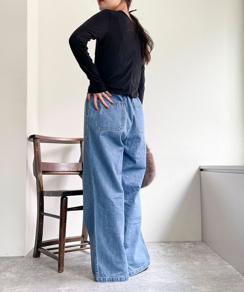 「fredy emue」 デニムパンツ 38 ブルー レディース_画像6