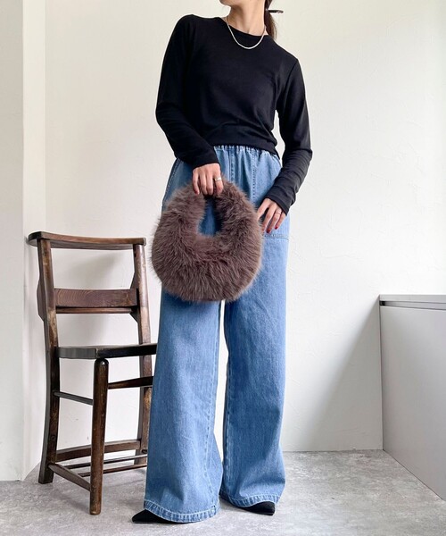 「fredy emue」 デニムパンツ 38 ブルー レディース_画像7