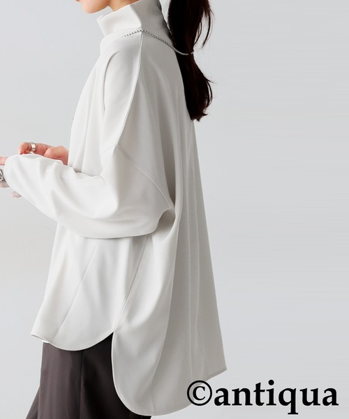「antiqua」 長袖ブラウス ONESIZE ブラック レディース_画像6