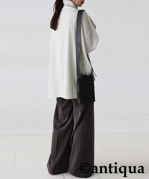 「antiqua」 長袖ブラウス ONESIZE ブラック レディース_画像7