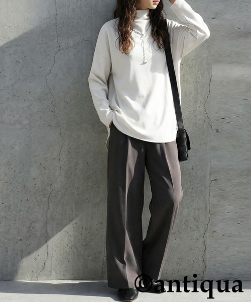 「antiqua」 長袖ブラウス ONESIZE ブラック レディース_画像8