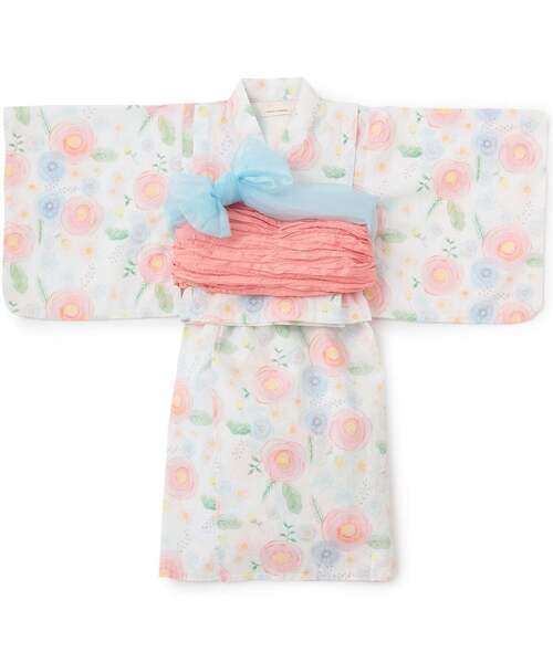 浴衣 花柄浴衣セット キッズ 子供 女の子_3
