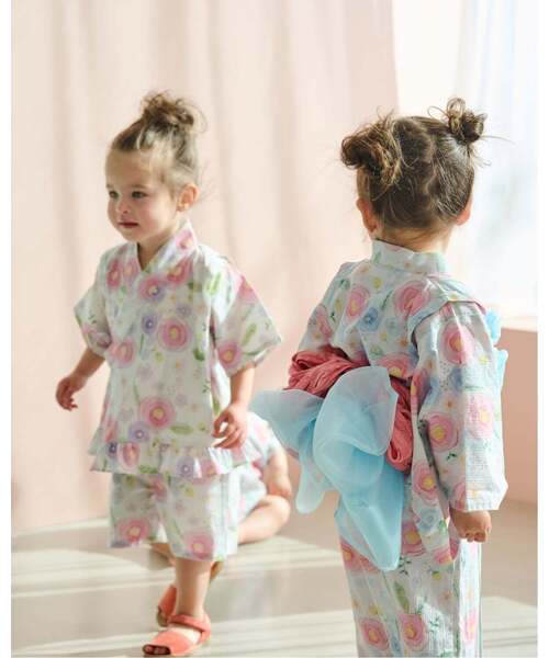 浴衣 花柄浴衣セット キッズ 子供 女の子_22