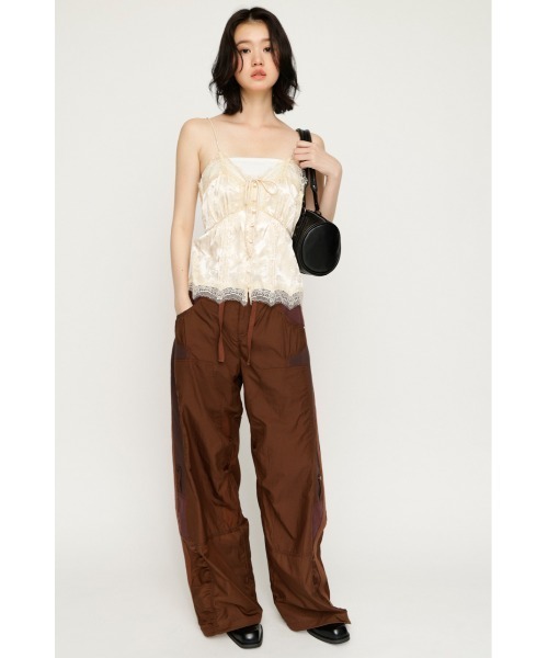 SLY（スライ） キャミソール JQ SATIN LACE CAMI TOPS ジャガード