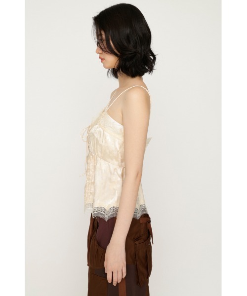 SLY（スライ） キャミソール JQ SATIN LACE CAMI TOPS ジャガード