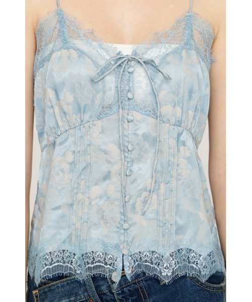 SLY（スライ） キャミソール JQ SATIN LACE CAMI TOPS ジャガード