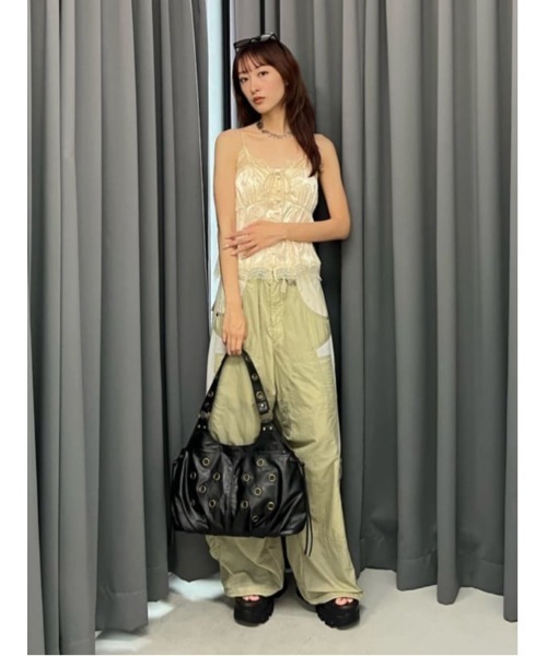 SLY（スライ） キャミソール JQ SATIN LACE CAMI TOPS ジャガード
