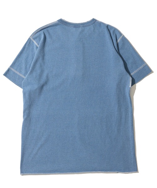「Healthknit」 半袖Tシャツ LARGE ダークインディゴブルー メンズ_画像3