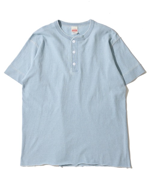 「Healthknit」 半袖Tシャツ LARGE ダークインディゴブルー メンズ_画像8