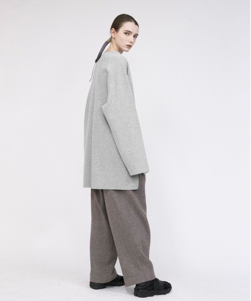 VOAAOV ニット 【VOAAOV】 wool ring jersey V-neck sweater
