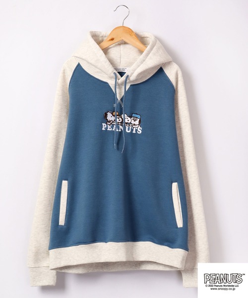PEANUTS パーカー スヌーピー ラグラン パーカー レディース メンズ