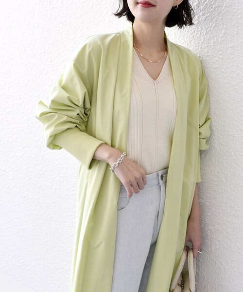 SHIPS（シップス） コート アウター *リブ スリーブ ロング 羽織