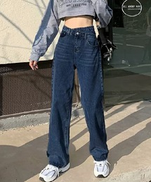 ジーンズ デニム デニムパンツ ハイウエストワイドデニム レディース