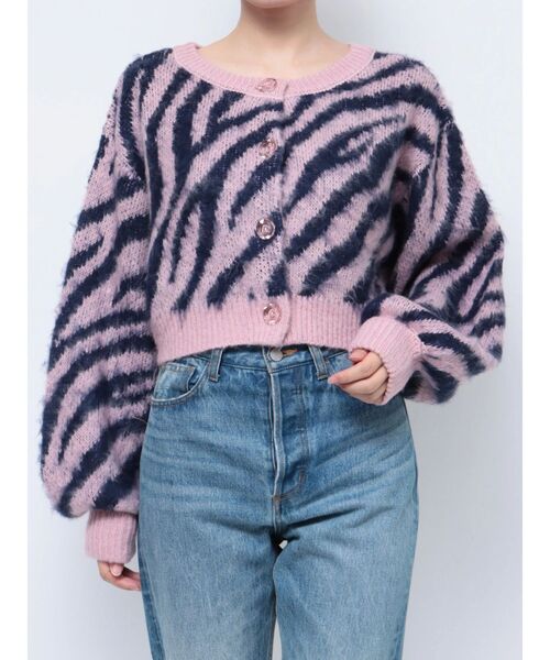 jouetie パターンモヘアライク2wayカーディガン jouetie（ジュエティ）の「パターンモヘアライク2WAY