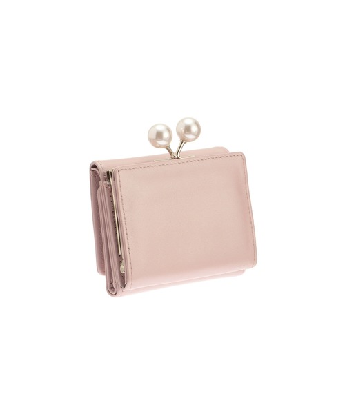 未使用級　MARY QUANT パール付き　がま口　マリークワント 財布 三つ折 未使用級 MARY QUANT パール付き がま口 マリークワント 財布 三
