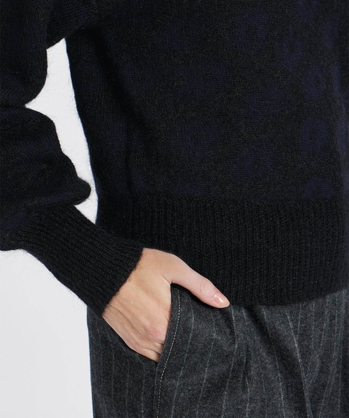 Paul Smith◆Big Flower モヘヤニット//M/ウール/GRY/235257 Paul Smith ニット セーター ウィメンズ ”Big Flower” モヘア