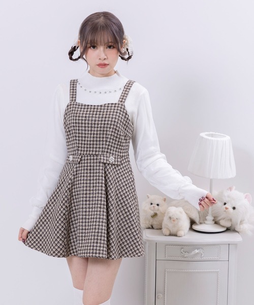 DearMyLoveRose（ディアマイラブローズ） スカート ビジューボタン