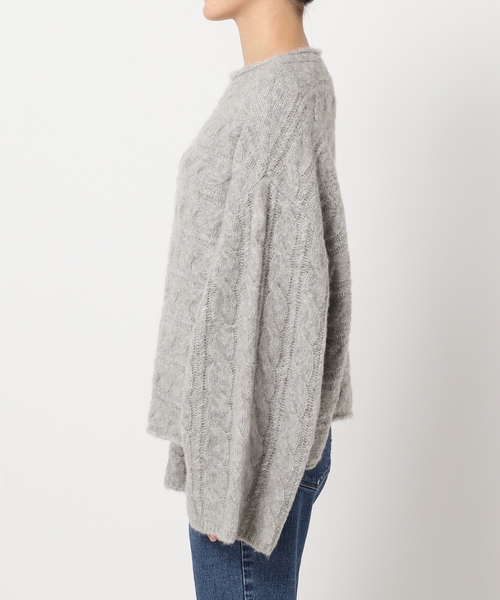 Spick＆Span ニット ケーブルボートネック ルーズニット
