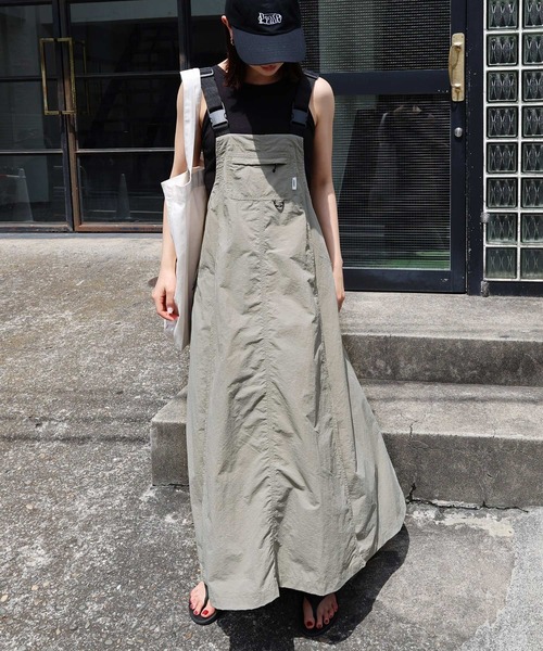 接触冷感/UV加工ナイロンジャンパースカート ANME ワンピース 「新色追加」接触冷感/UVカット(UPF50＋)/撥水
