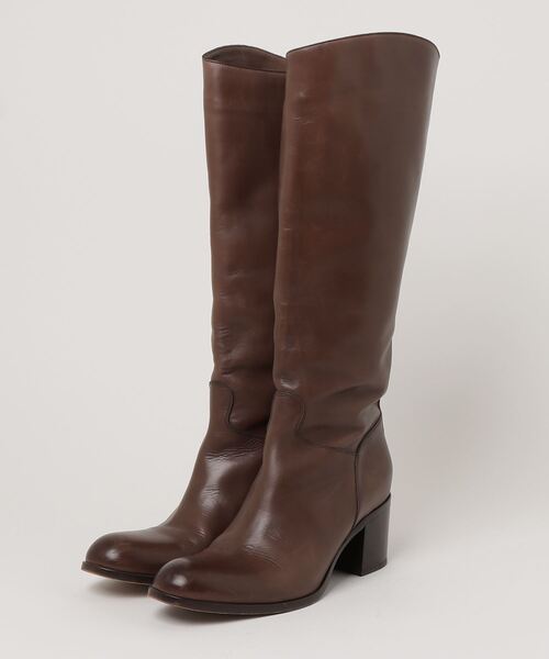 サルトル　ダークブラウン ロングブーツ　38 サルトル ロングブーツ 38 レディース ダークブラウン レザー