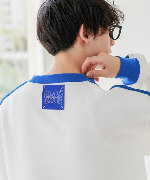 シャツ ブルー PERSON'S(ファッション) tシャツ 「PERSON'S/パーソンズ」袖