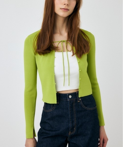 moussy LOOP ACCENT KNIT カーディガン マウジー MOUSSY LOOP ACCENT KNIT カーディガン （L/GRN1