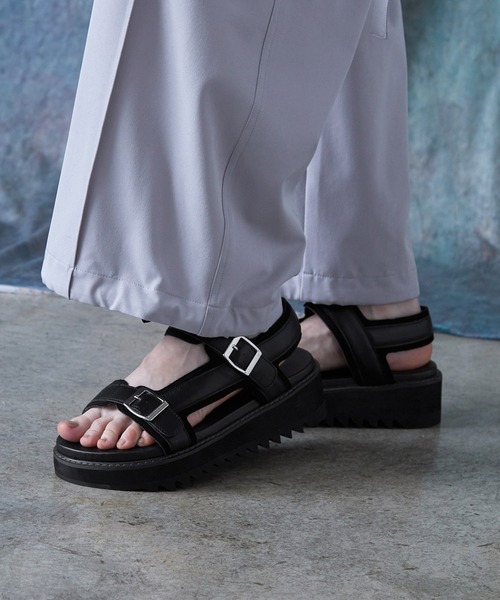 SERACE サンダル 「SERACE」Shark high sole double strap