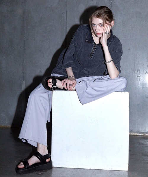 SERACE サンダル 「SERACE」Shark high sole double strap