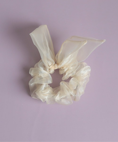 シュシュ シンプル オーガンジー シアー リボン 光沢 : ZOZOTOWN Yahoo