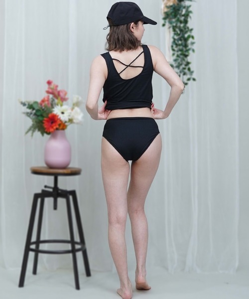Beach Queen 水着 キャップ付き5点セットミズギ 水陸両用 体型