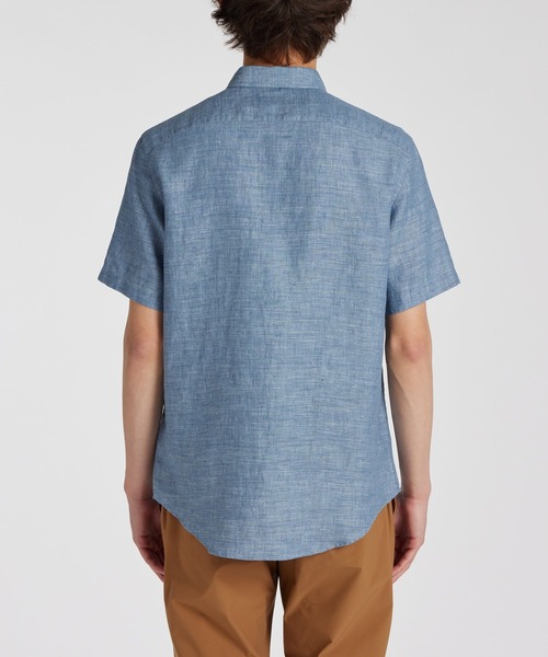 Paul Smith 半袖シャツ M 青系 Paul Smith】So Cool！マルチカラーボタン 半袖シャツ (Paul