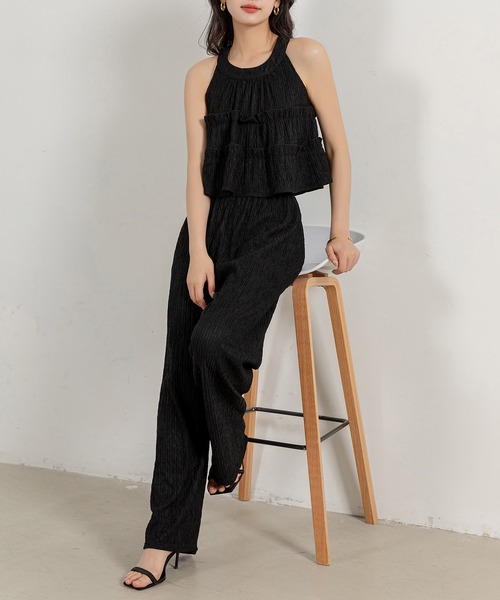 DAY CLOSET セットアップ レディース ティアードフリルノースリーブ