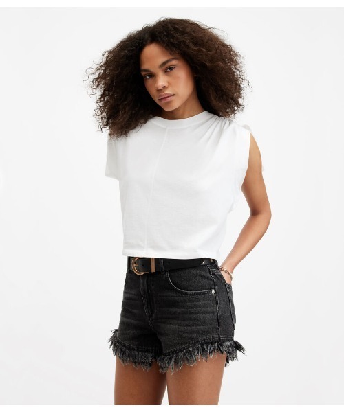 tシャツ CASSIE CREW NECK SLEEVELESS T-SHIRT | CASSIE クルー ネック ノースリーブ Tシャツ レディース