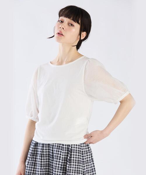 tシャツ シアースリーブTシャツ レディース