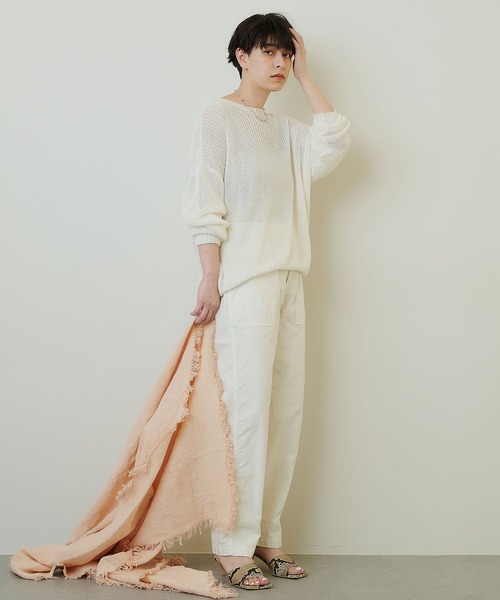 whim Gazetteベージュ チノパンツ Whim Gazette 「Whim Gazette」 チノパンツ 25 サンドベージュ
