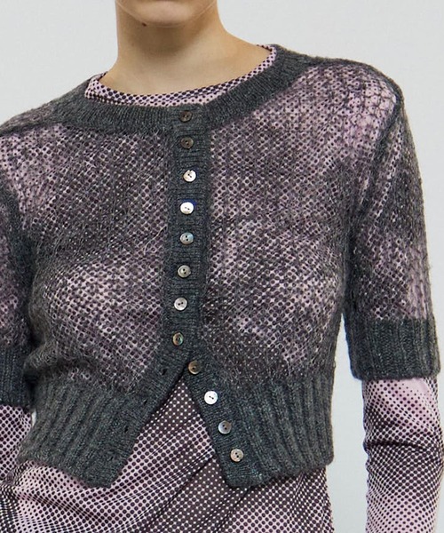 MAISON SPECIAL カーディガン 2way Sheer Mohair Half Sleeve