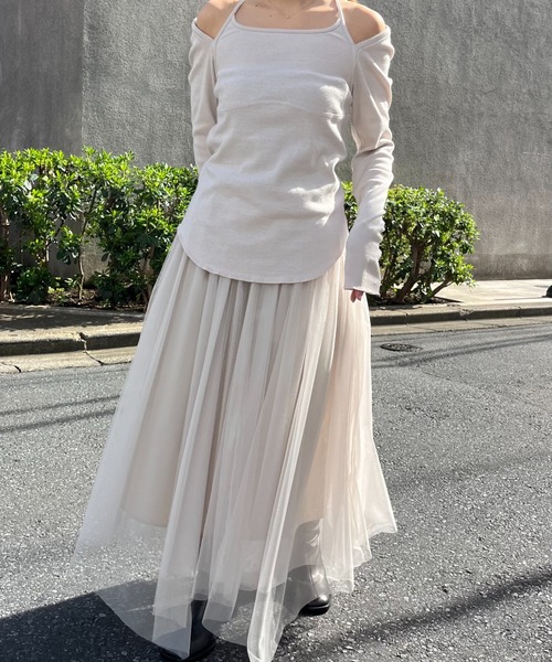 ファッション通販 安い CASA FLINE tシャツ デコルテオープントップス レディース トップス