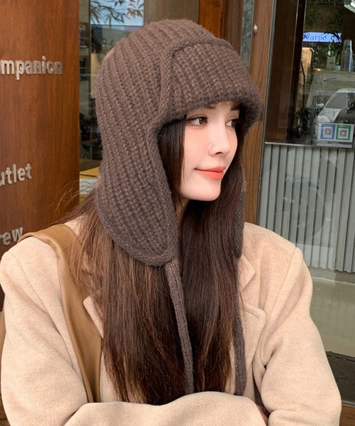 MEMECLE（メメクル） ニット帽 ニットキャップ 「 」耳あて ニット