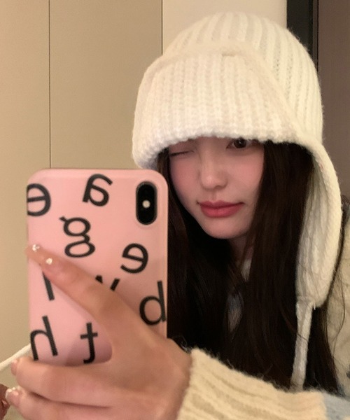 MEMECLE（メメクル） ニット帽 ニットキャップ 「 」耳あて ニット