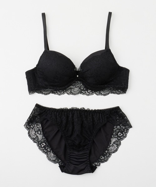 ブラショーツ Honeys（ハニーズ） ブラジャー ショーツセット レース使いブラセット