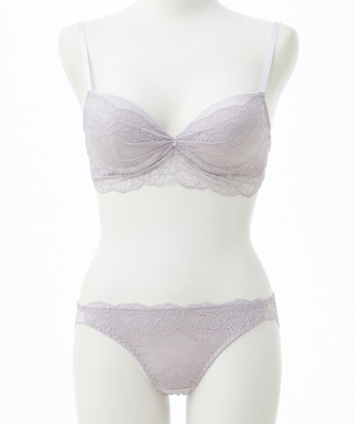 Honeys（ハニーズ） ブラジャー ショーツセット レース使いブラセット